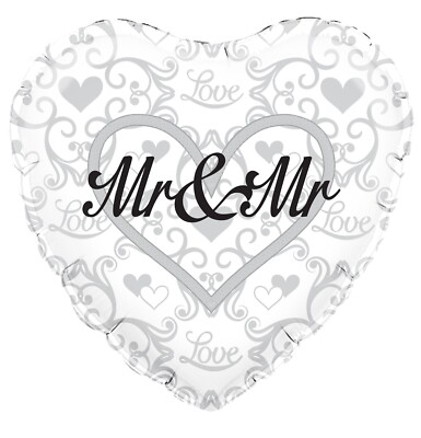 Mr & Mr herzförmiger 18 Zoll Folienballon Hochzeit Party