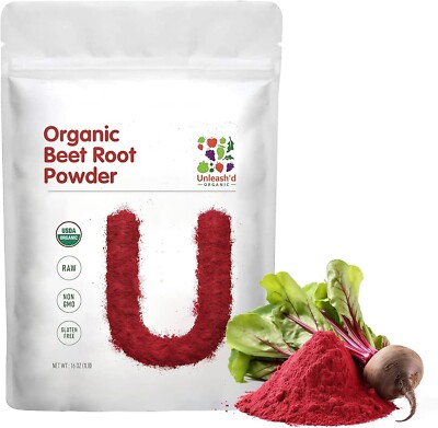 UNLEASH'D ORGANIC organic Beet Root Powder 16 oz (Packaging May Vary) Superfood