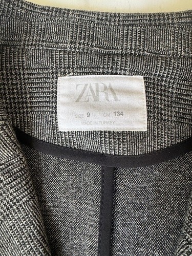 Boys suit houndstooth grey gray Zara size 9 10 adjustable waist - Picture 4 of 7