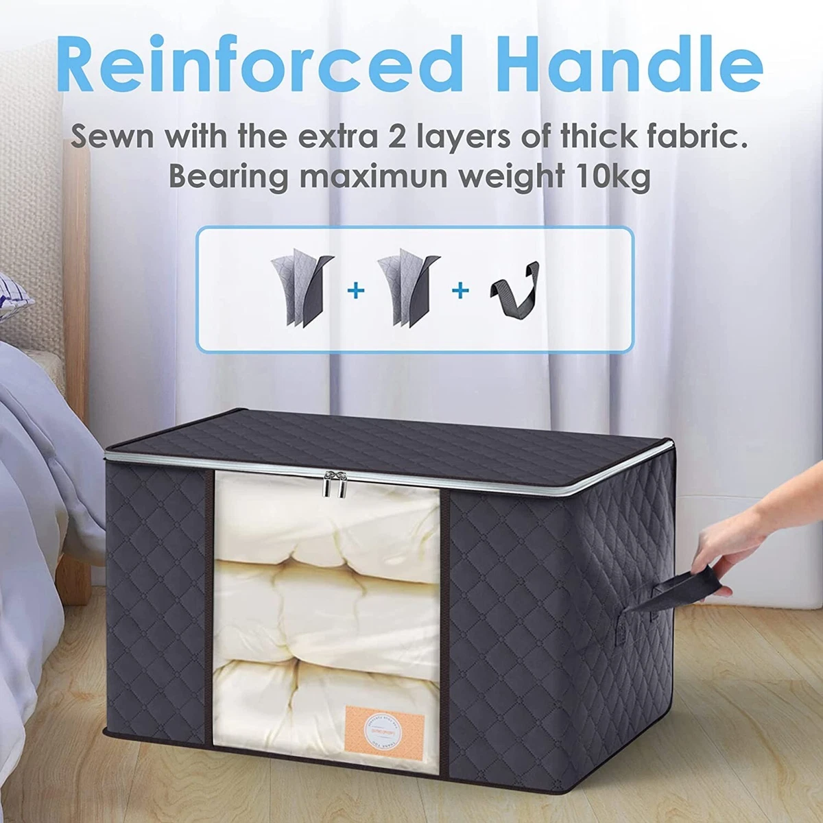 Large Capacity Clothes Storage 90L 6 Pack Clothes Storage Bags