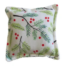 Balsam Fir Filled Pillow Pine Sprig Branches Berries 6" Christmas tree sachet