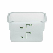 New 2 qt Cambro CamSquare  Food Storage Container 2SFSPP190 Green Translucent