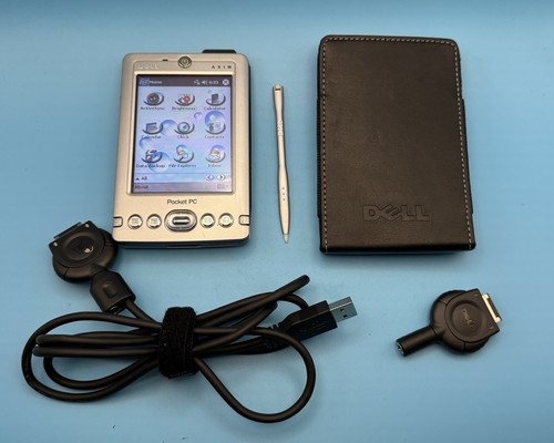 Vintage Dell AXIM X30 Pocket PC PDA with USB Charging Cable, Battery - Tested