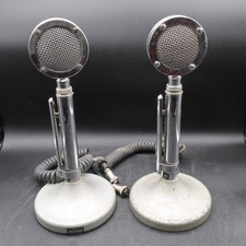 2x Microfono vintage 4 pin Astatic D-104 CB stazione base con supporto T-UG8 NON TESTATO