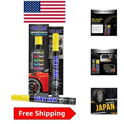 Yellow Paint Pen 2-Pack | Waterproof Permanent Markers for Tire Lettering
