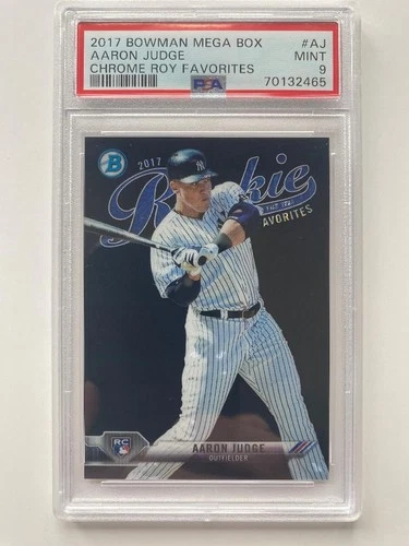 2017 Bowman Mega Box #ROYFI-AJ Aaron Judge RC (MOJO Refractor) [PSA 9]