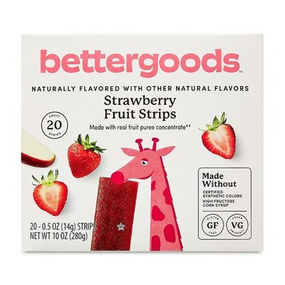 Strawberry Fruit Strips Snacks Healthy Natural Flavor Bulk Pack of 20