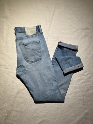 KATO Hiroshi Kato The Pen Slim 32x32 Blue Selvedge Jeans Made in USA Distressed