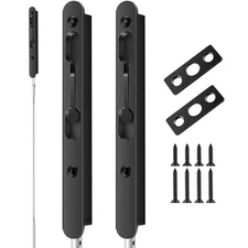 Blulu 2 Pack 18" Extended Flip Lever Flush Bolt Double Door French Door Hardw...