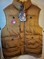 Canada Weather Gear Vest Size 2X Men's Full Zip Tan Brown