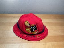 VTG Disney Store Winnie The Pooh Friends Bucket Hat Toddler- Red - Embroidered