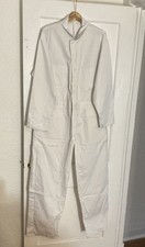 SEARS Tradewear 44R Pocket White Coveralls Talon Mechanic Costume Halloween VTG