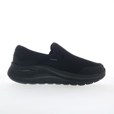 Skechers Arch Fit 2.0 - Vallo Mens Black Extra Wide Lifestyle Sneakers Shoes