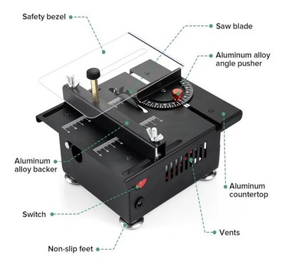 Mini Multi Functional Table Saw, mini Table Saws for Crafts, For Wood Cutting.B2