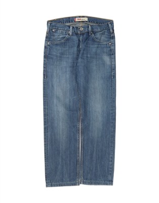 LEVI'S Herren 504 Straight Jeans W32 L28 Blau Baumwolle AT10