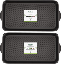 Matace 2 Pack Rubber Small Boot Tray for Entryway,Boot Mat,Shoe Tray,Shoe Mat fo