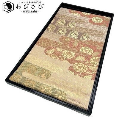 FUKURO OBI mist pattern Flower Rabbit FLORAL PATTERN GOLD THREAD GOLD O-4788