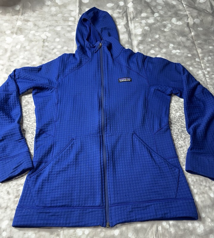 Patagonia Jacket Womens Medium R2 Techface Full Zip Fleece Lined Royal Blue