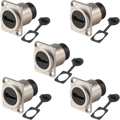 PENGLIN 5 Stück D-Typ HDMI Einbaubuchse Steckverbinder, Panelmontage Buchse auf