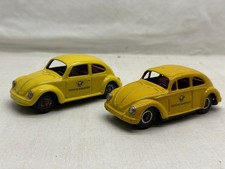 CKO 2x VW Beetle Deutsche Post 425 Original Vintage Tin Car Set