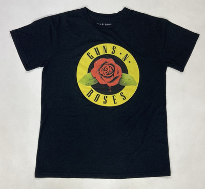 Guns N Rose Logo Graphic T-shirt Women Medium Black Music Merch