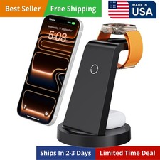 3 in 1 Wireless Charging Station for iPhone 17 16 15 14 Pro Max Apple Watch
