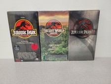 Jurassic Park Trilogy VHS Lot - Jurassic Park, Lost World, Jurassic Park III.