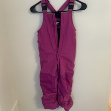 Lands End Kids Squall Waterproof Insulated Iron Knee Snow Pants Bibs Pink Size 4