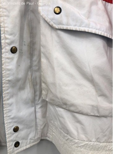 Van Heusen Red White & Blue 417 Rain Jacket Vintage Men's XL 80s Ocean Retro - Picture 3 of 11