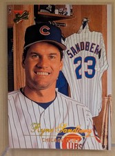 1994 Studio #63 Ryne Sandberg Cubs HOF RARE LOCKER ROOM PHOTO PORTRAIT
