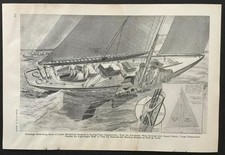 Racing Yacht construction 1931 graphic pictorial Prestige M Class Sloop