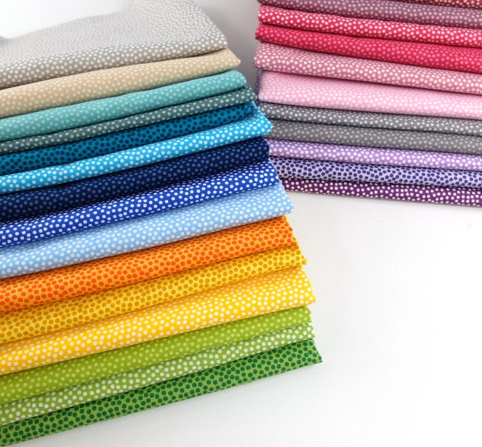 XXL Stoffpaket  ca. 500g Baumwolle DOTTY TUPFEN viele Farben 25 x 150 cm ÖkoTex - Bild 2 von 3