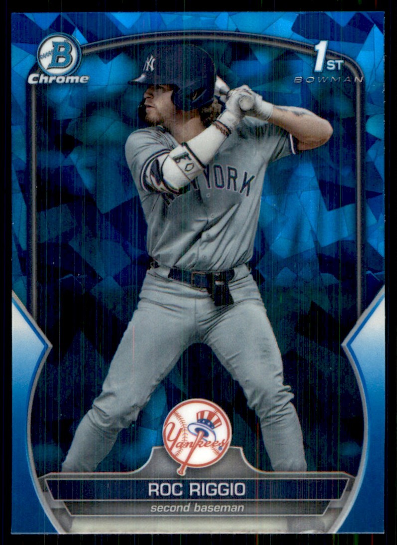 2023 Bowman Draft Chrome Sapphire Roc Riggio RC New York Yankees #BDC-30