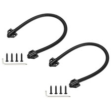 2Pcs Armored Door Loop 16" Fit 6mm Wire Metal Door Power Transfer Black