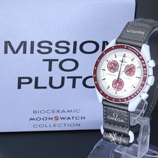 Montre à quartz pour homme OMEGA x Swatch MISSION TO PLUTO SO33M101