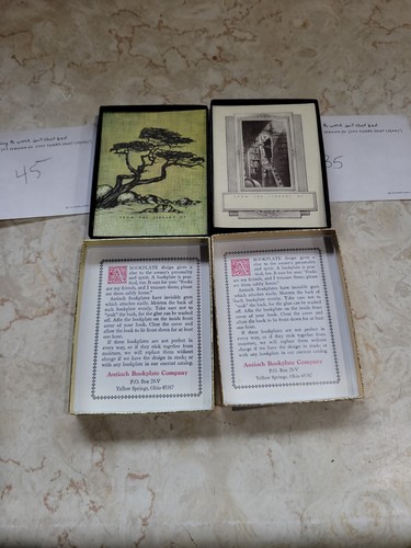A Lot Of Two Boxes Of Vintage Antioch Bookplates About 80 Plates