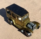 Vintage Hot Wheels Redline 1969 Gold Classic '31 Ford Woody and Badge
