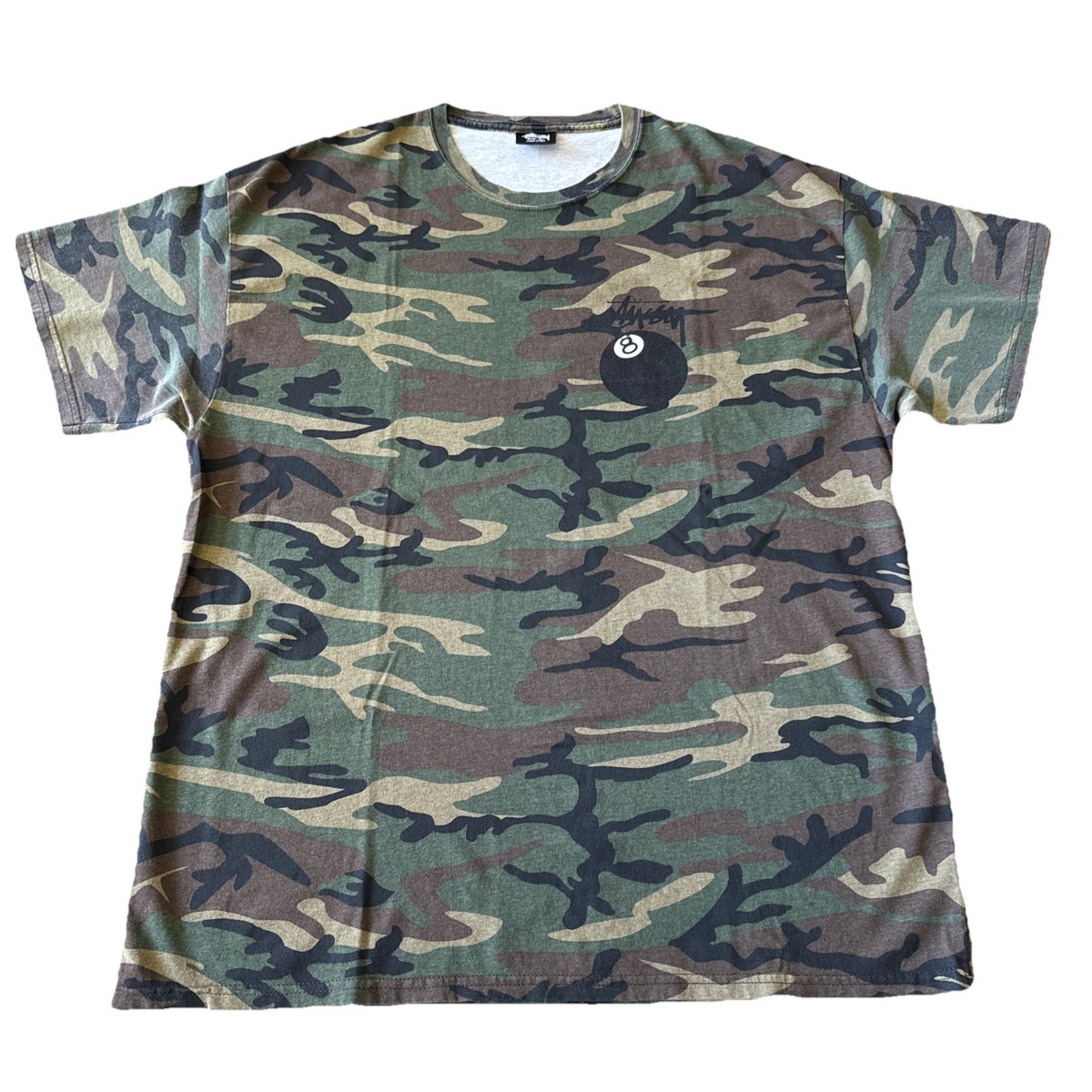 2021 STUSSY 8 BALL CAMO Shirt MADE IN USA Sz Large | eBay