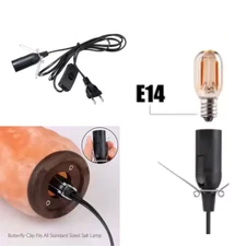 E14 Lamp Cord with Dimmer Switch EU Plug 1.8m Power Cable for Lava Lamp Hanging