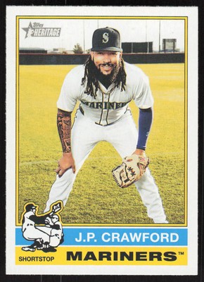 2025 Topps Heritage #171 J.P. Crawford Seattle Mariners