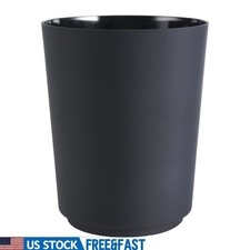 Soft Touch Ribbed Plastic Wastebasket Bathroom Kitchen Bedroom Trash Can New