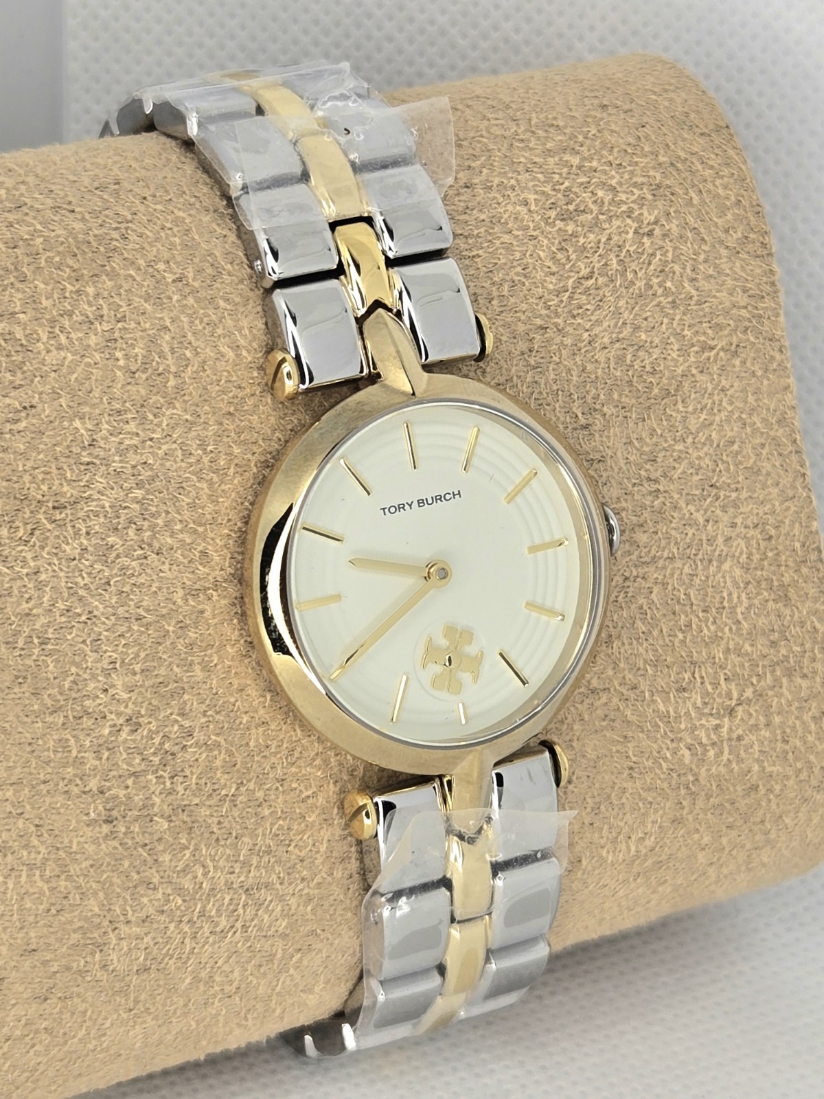 TBW2044 Tory Burch Kira Two-Tone Stainless Steel Womens Watch With Original Box