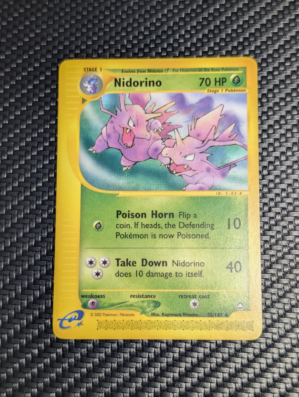 Nidorino 055/147 Aquapolis Gen 3 e-Series Uncommon NM Vintage 2002