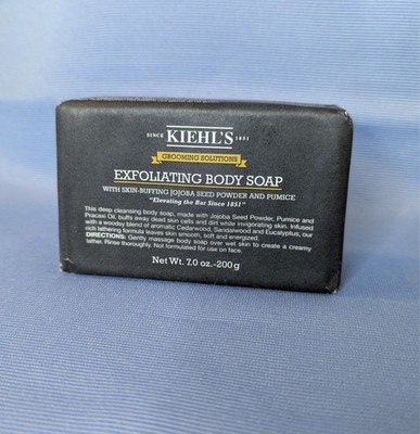 Kiehl's Grooming Solutions Exfoliating Body Soap Bar 7oz / 200g New Sealed