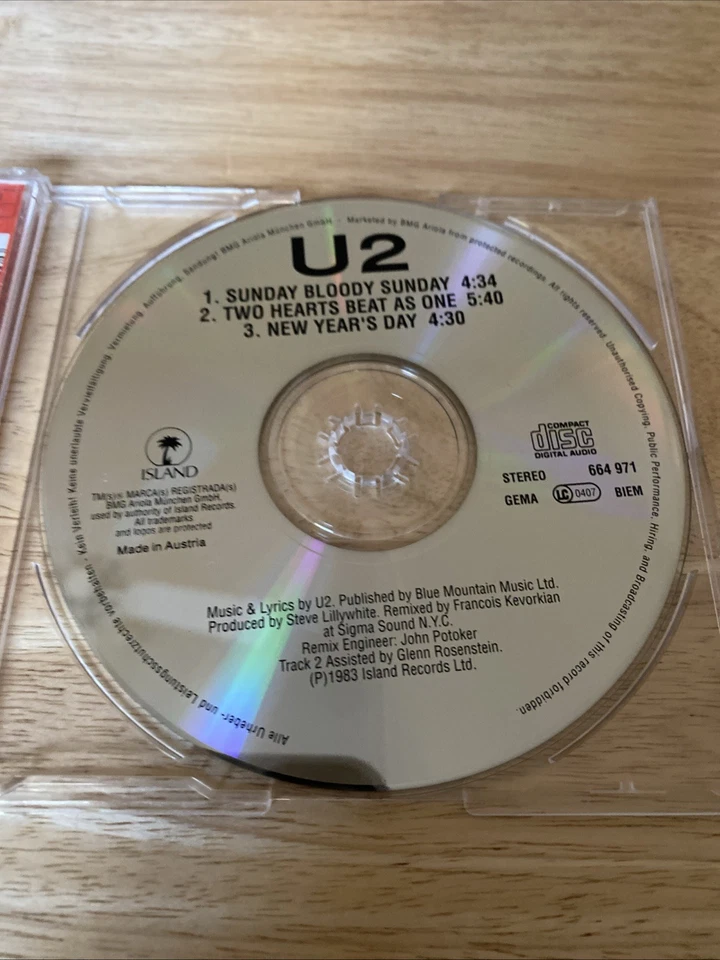 U2 – Sunday Bloody Sunday Single (CD)  Island Records 664 971 (EU) MINT Disc - Image 2 of 3