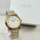 RARE VINTAGE SEIKO 7N32-0150 TWO-TONE DATE WATER RESISTANT JAPAN MEN'S WATCH