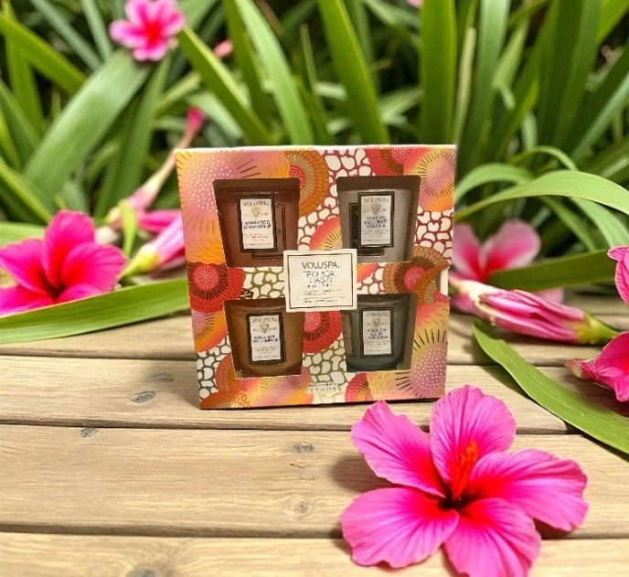 JUEGO DE REGALO VOLUSPA TROPICAL OASIS Pomelo Vainilla Sandía Lavanda TOTALMENTE NUEVO Foto 3 de 4