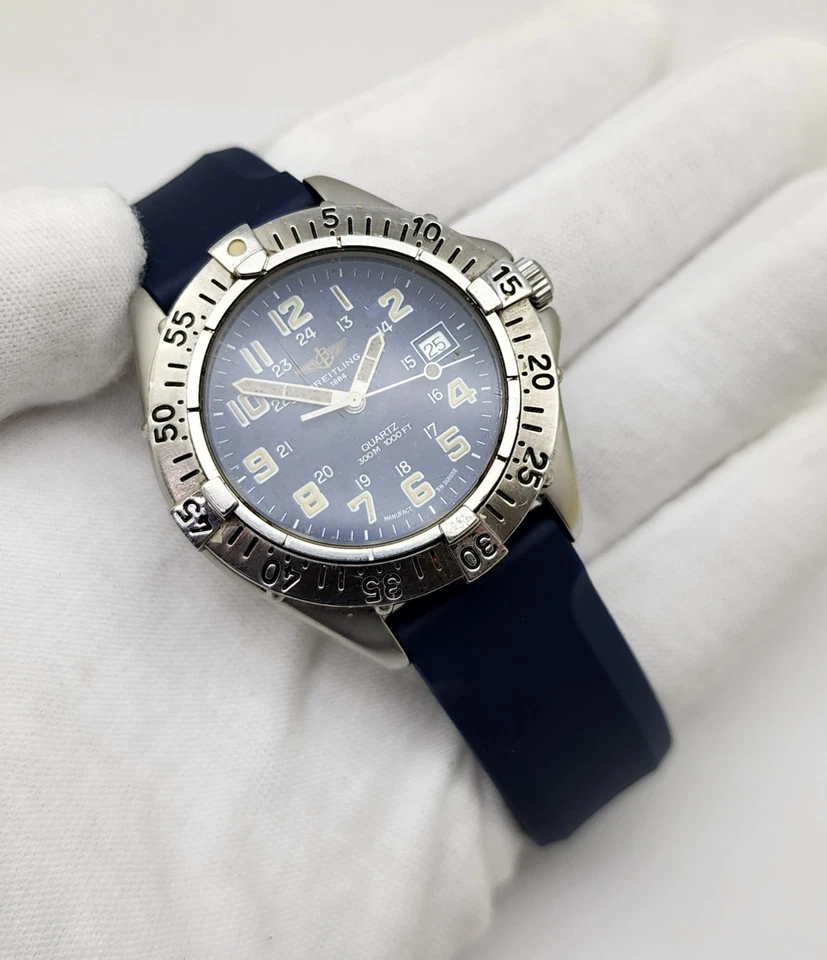 Reloj Cuarzo Hombre BREITLING Colt A57035 39mm 300mm Correa NO Original - Imagen 3 de 4