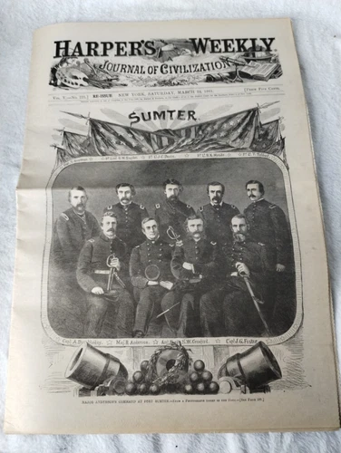 Harper’s Weekly March 16 1861 Civil War Newspaper REPRINT REISSUE Illustrated