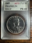 1957 Franklin Half Dollar ACG PR-68